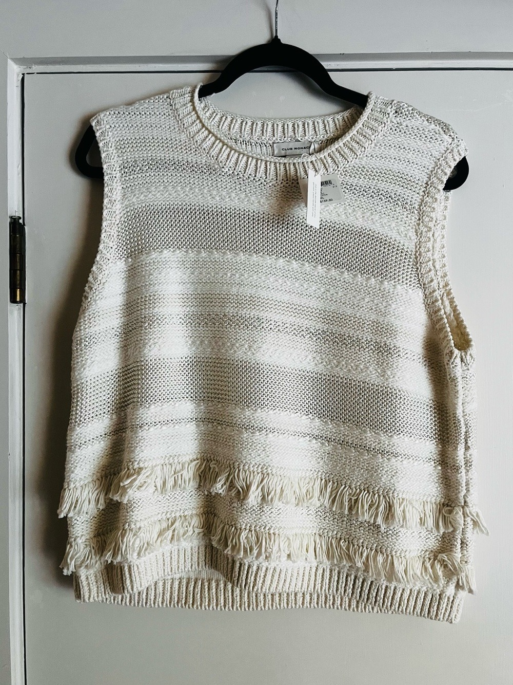 Club Monaco Chadials Fringe Sweater Tank XL - Picture 3 of 8